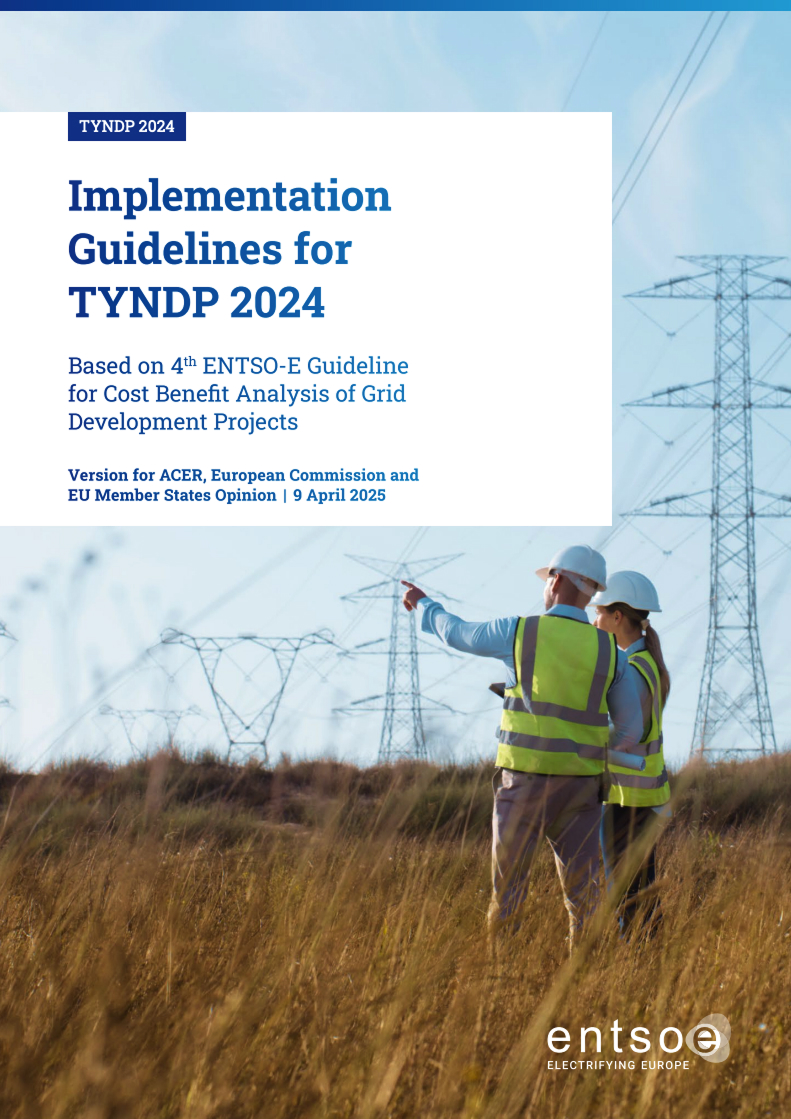 Cover of Implementation Guidelines for TYNDP 2024